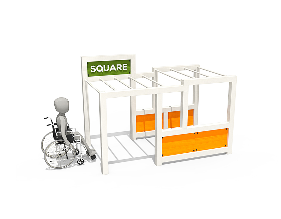 HRN-GW3442 스퀘어 무장애 구름사다리(무장애)